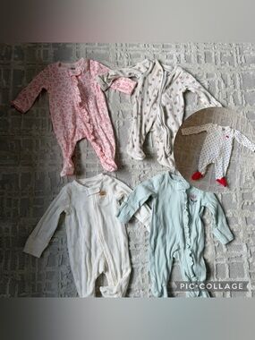Baby Girls Assorted Carter’s OshKosh One-Piece Sleepers & Onesies - Set of 10!